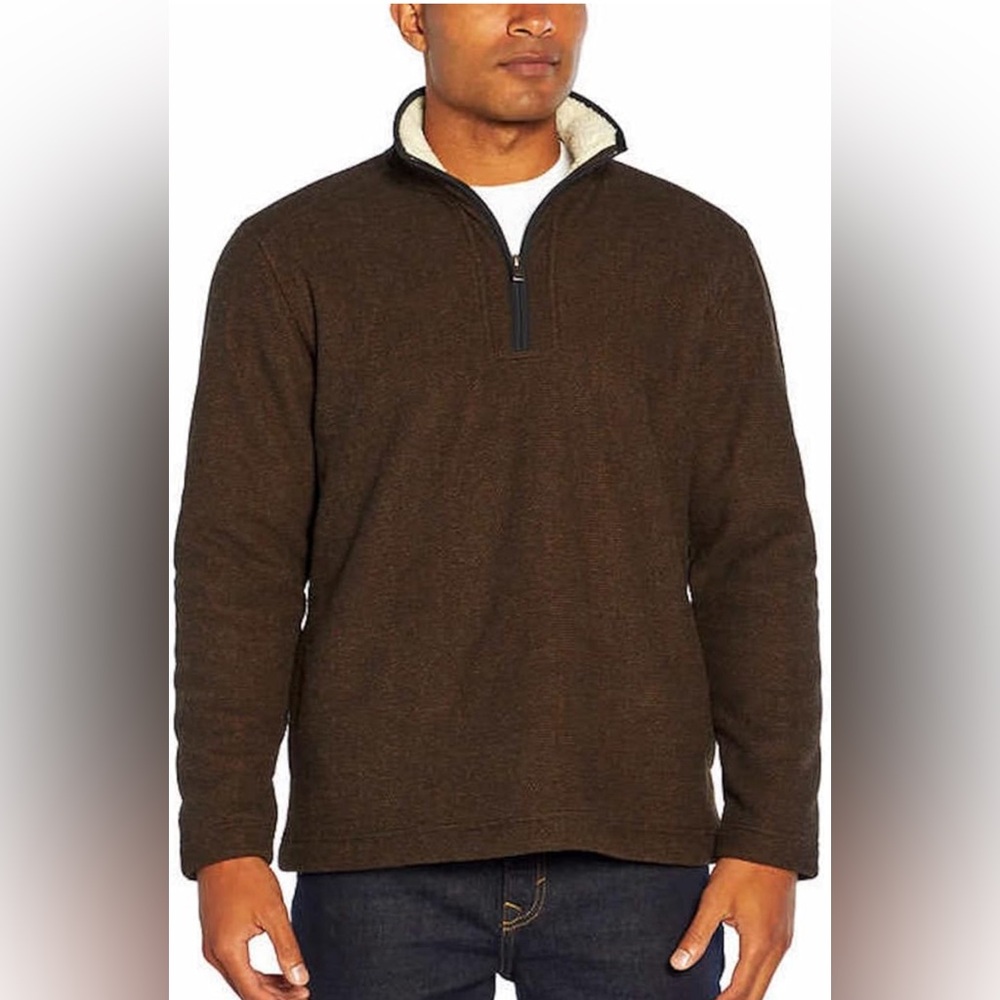 Orvis Sherpa Lined 1/4 Zip Pullover Med Winter Cozy Comfortable Outdoor Hiking